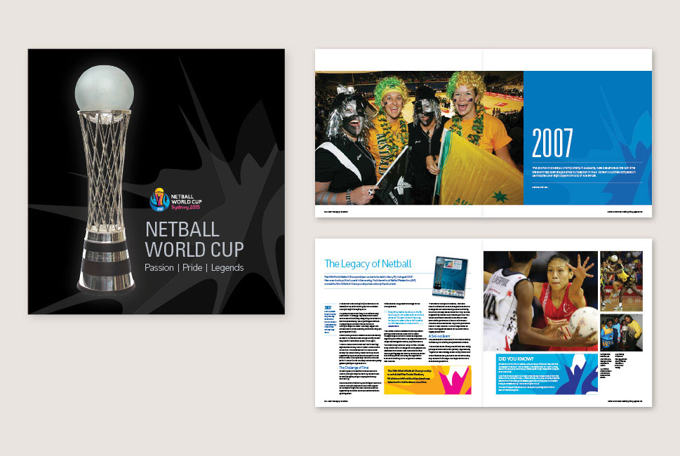 Image of Graphic Design for Netball World Cup Commemorative Book