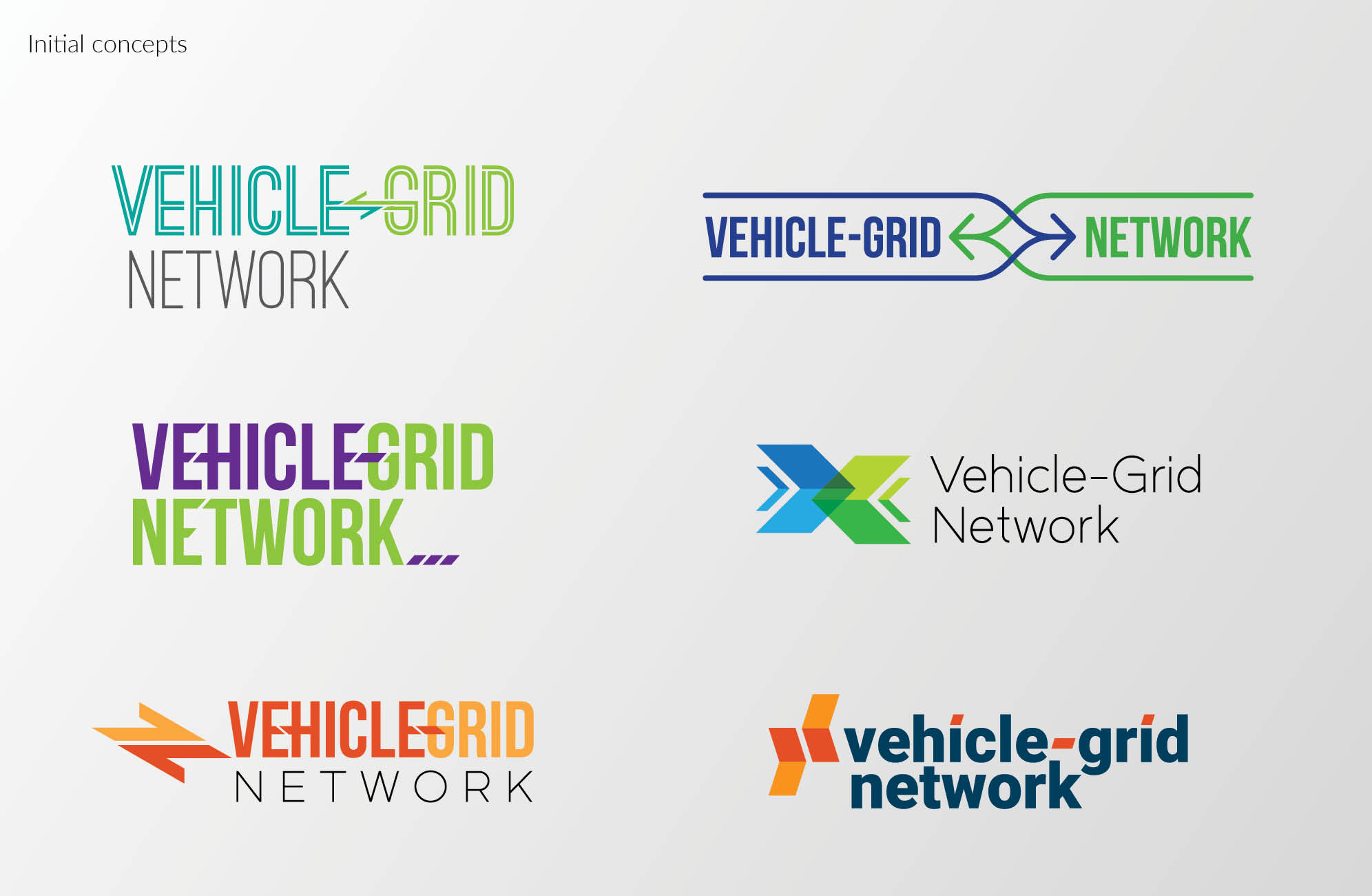 Vehicle-Grid Network logo concepts