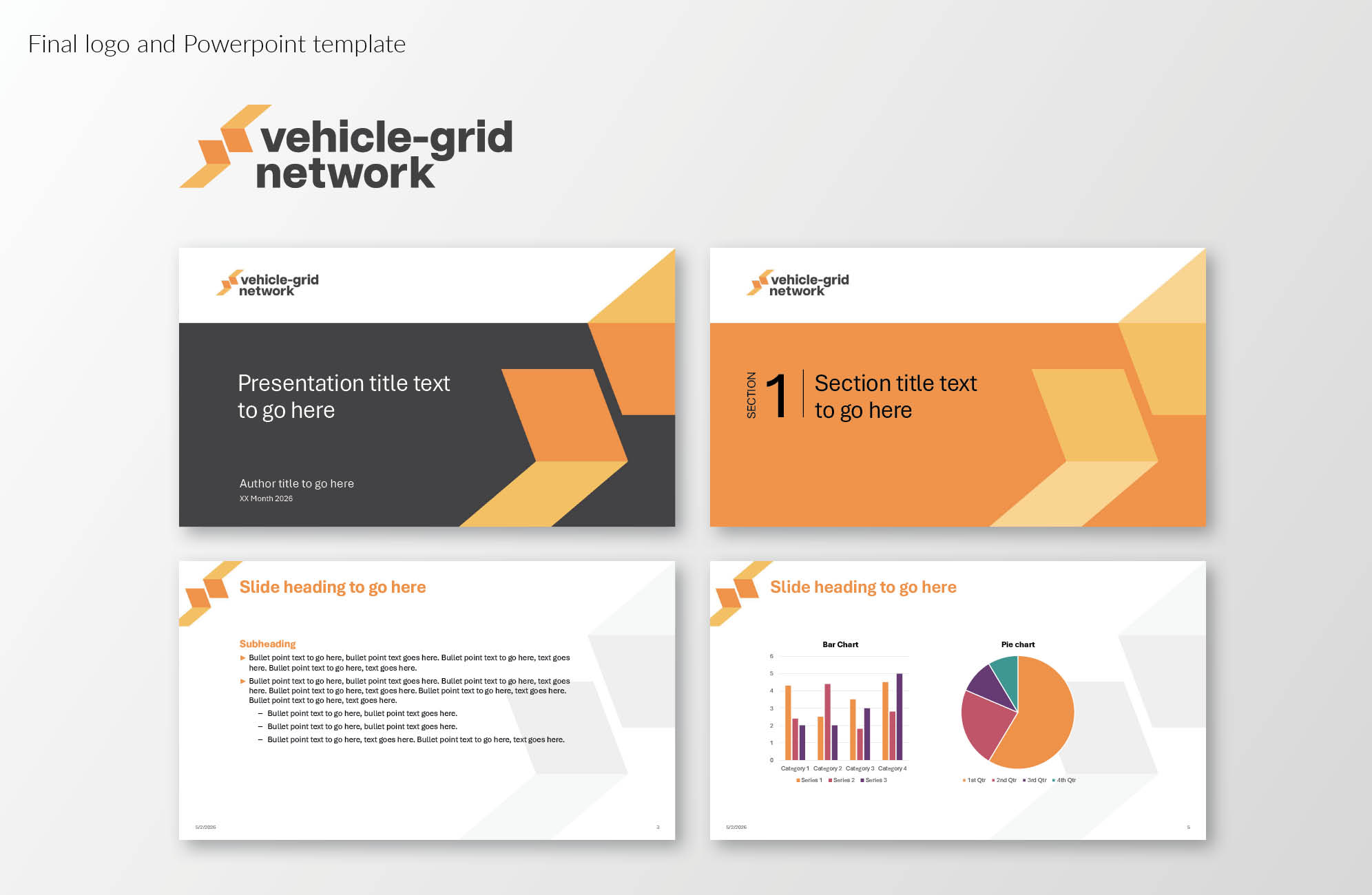 Vehicle-Grid Network logo and powerpoint